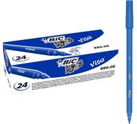 Kalanka-Kids Visa Feutres De Coloriage À Pointe Fine, Lavables, Encre À Base D'eau - Couleur Bleu, Boîte De 24