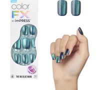 Kalanka-Kiss Colorfx Press On Nails ¿Better Things¿ ¿ Faux Ongles Autocollants Vert Foncé, Courts Forme Squoval, Tenue Jusqu¿À 10 Jours, 30 Faux Ongles Avec Adhésif, Manucure Diy