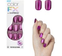 Kalanka-Kiss ¿ Ongles À Presser Sans Colle, Couleur Fx, Niveaux, Rose Foncé, Taille Courte, Forme Carrée, Comprend 30 Ongles, Tampon De Préparation, Instructions (Français Non Garanti), 1 Bâton De