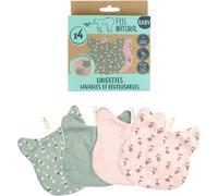 Kalanka-Kit 4 Lingettes Lavables Bebe Olaf/Gustave - Idéal Pour Hygiène, Toilette, Change Bebe - Matière Éponge Ultra Douce, Nettoie En Douceur - Lingette Bebe Réutilisable, 100% Coton -