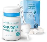 Kalanka-Kit Blanchissant Aquapik® Whitening 30 Pastilles Blanchissantes + Embout Pour Hydropulseur Dentaire Compatible Avec Aquapik 100, Advanced Et Pro Dents Plus Blanches Haleine Fraîche