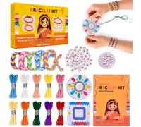 KALANKA-Kit Bracelet Bresilien Cadeau fille 8 ans 9 ans 10 ans Kits de Loisirs Créatifs Activité manuelle enfant Machine Bracelet Bresilien Bricolage enfant Jouet créatif Cadeau anniversaire