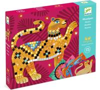 KALANKA-Kit d'Art Mosaïque La Maison des Oiseaux - 7-12 ans - Loisir Créatif pour Enfants - 4 Cartes Illustrées, Carrés Autocollants, Strass Adhésifs, Instructions - Stimule l'Imagination et l'Agilit