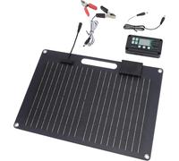 Kalanka-Kit De Panneaux Solaires, Contrôleur De Chargeur De Batterie 100w, Régulateur Usb À Double Sortie Pour Voiture Et Téléphone Portable 12v 24v 100a Noir