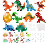 KALANKA-Kit De Perles à Repasser, 1000 PièCes de Perles à Repasser de 10 mm, 10 Motifs et 3 Papier à Repasser, CréAtive Perl Set pour Enfants de 3 Ans