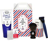 Kalanka-Kit De Rasage Old School De Monsieur Barbier Coffret Cadeau Naturel, Végan Et Français Idéal Pour Les Peaux Sensibles Pierre D¿Alun, Crème De Rasage, Blaireau De Barbier Et Rasoir 5 Lam