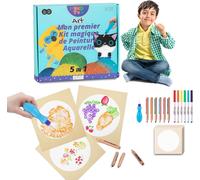 KALANKA-Kit Magique de Peinture Aquarelle 5-en-1, 23 Pièces, Pour Enfants 3+ Ans, Avec Crayons,Marqueurs, papier magique et Pinceau à réservoir d'eau.