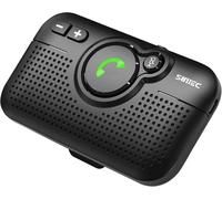 KALANKA-Kit Main Libre Voiture Bluetooth 5.0,Haut-Parleur 3W Intégré,Prise en Charge de Siri,Activation Automatique,Voice Navigation,Musique,Connexion Simultanée de 2 Téléphones,avec Clip de Visière