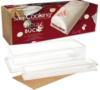 Kalanka-- Kit Moule Bûche De Noël & Insert - 2 Moules Pvc Semi-Rigides & Réutilisables - Accessoires Pâtisserie Dessert De Noël - Recette De Bûche Framboise Chocolat Blanc - 1921