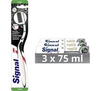 Kalanka-Kit Régime Dentaire Nature Elements : 3 Dentifrices Blancheur Et Detox Charbon Antibactérien Et 1 Brosse À Dents Manuelle Souple Avec Poils Infusés Au Charbon (Lot De 4 Produits)