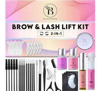 Kalanka-Kit Rehaussement De Cils, Brow Lift Kit Sourcil, Solution 2 En 1, Durée 6-8 Semaines, 15 Applications, Permanente Diy Sourcils, Lash Lift, Rehaussement Cils - Blk6