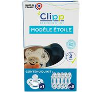 Kalanka-Kit - Tétine De Sevrage Étoiles + 5 Collerettes Pour Arrêt Progressif + Notice - Sevrage Par Paliers, Facile Et En Douceur - Dispositif Breveté - Fabriqué En France - À Partir De 2 Ans