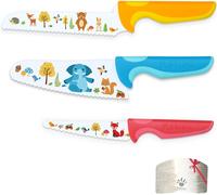 Kalanka-Kitchen Safety Knife Set For Children, Real Kitchen, Stainless Steel, 4 Piece Children's Knives For Cutting And Cooking Fruits Or Vegetables, Children's Knife From 3 Years Old