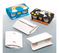 KALANKA-Kits de jumelles à fabriquer, pour que les enfants peignent, décorent et personnalisent pour des activités d'artisanat (pack de 5) Blanc