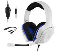 KALANKA-Korp Cobalt Casque Gaming PS5 - Micro Casque Gamer Audio Stéréo, Ultra léger, Fortes Basses - Micro 3.5mm Jack pour PC PS4 PS5 Xbox One & X Mac Nintendo Switch Tablette Laptop (Blanc)