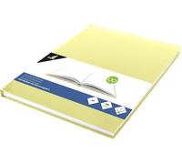 KALANKA-KTC K-5350 Carnet de croquis vierge A4 avec couverture rigide jaune pastel, 80 feuilles, papier blanc 100 g sans acide, jaune pastel