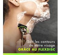 Kalanka-Labs Rasoir Pour Homme, Avec Barre Exfoliante Édition Champion Gold, Manche Et Cartouche A 5 Lames, A Utiliser Avec Recharges Labs, Rasage Du Visage Avec Un Confort Incroyable