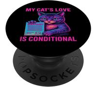 Kalanka-L'amour De Mon Chat Est Conditionnel: Funny Cat Contract Meme Popsockets Popgrip Adhésif