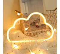 Kalanka-Lampe Au Néon Led Veilleuse Pour Chambre Usb Chargeur Lampe Décorative Suspendue Pour Pour Enfants Chambre Fête Danniversaire Décor De Mariage (Nuages Blanc)