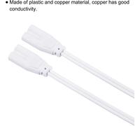 KALANKA-Lampe Connexion Fil pour T4 T5 T8 LED Tube, 100cm 2 Broche Double Terminal Lumiere Liaison Cordons Rallonge Câble Paquet de 6
