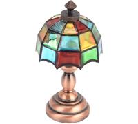 KALANKA-Lampe de Bureau, 1:12 Dollhouse Bureau LED sans Fil Table Miniature avec Abat Jour coloré