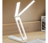KALANKA-Lampe de bureau LED sans fil pliable - Lampe de table à intensité variable avec 3 niveaux de luminosité - Lampe de table douce pour les yeux - Lampe de lecture rechargeable par USB - Contrôle