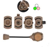 KALANKA-Lampe de casque tactique MPLS3, lumière blanche/infrarouge/vert lampe de tête LED indicateur de signal de sécurité casque de sauvetage lampe de poche (Brune)