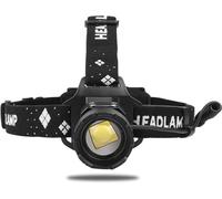 Kalanka-Lampe Frontale Led Rechargeable, Super Lumineuse 10 000 Lumens, Zoomable, 3 Modes D'éclairage, Résistante À L'eau, Lampe Frontale Mains Libres Pour Extérieur, Camping, Randonnée