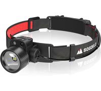Kalanka-Lampe Frontale Rechargeable 3000lm Lampe Frontale Led Ultra Puissante, 20hrs Lampe Led Rechargeable, 5 Modes De Lumière Avec Sensor Control, Waterproof, Rouge, Lampe Camping Rechargeable Usb