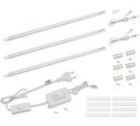 KALANKA-Lampe LED pour montage sous plan avec interrupteur 5W 400LM 6000K Barre lumineuse de cuisine Eclairage de vitrine avec 3x26cm Stripes pour cuisine placard Extensible par système d'enfichage