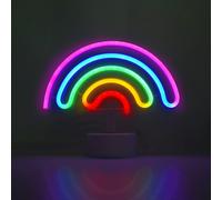 Kalanka-Lampe Néon Arc-En-Ciel Pour Chambre À Coucher, Veilleuse Led Alimentée Par Batterie/Usb, Décoration Pour Noël, Fête D'anniversaire, Chambre À Coucher, Lampe De Table, Cadeau Pour Enfants
