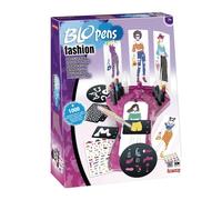 KALANKA-Lansay - BLOPENS Fashion - Mon Atelier Mode - Set Créatif pour Enfants dès 7 Ans - Pochoirs Réutilisables - =Activités FéériquesFeutres - Magiques - Dessin - Coloriage et Stylisme - Idée Cade
