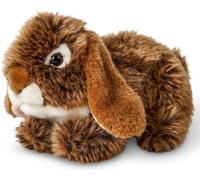 KALANKA-- Lapin bélier couché (Marron) \u2013 18 cm (Longueur) \u2013 Peluche Lapin \u2013 Doudou