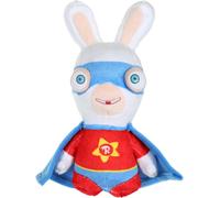 KALANKA-LAPINS CRETINS Peluche Super-Heros Rouge Sonore - 18 cm