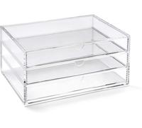 Kalanka-Large Clear Acrylic Triple Drawer Transparent A3277
