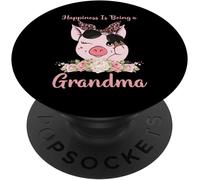 Kalanka-Le Bonheur, C'est D'être Une Grand-Mère, Un Cochon Mignon Pour Grand-Mère Popsockets Popgrip Adhésif