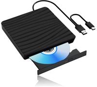 KALANKA-Lecteur CD/DVD Externe pour PC, USB 3.0 Graveur Enregistreur Portable RW/ROM Mince Transmission Rapide Câble USB Intégrée Windows/Mac OS/Macbook/Laptop/Desktops/PC