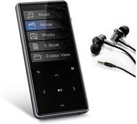 KALANKA-Lecteur MP3 64 Go avec Bluetooth 5.0 : ¿¿cran 2,4"" Lecteur de Musique Portable avec Haut-Parleur, Mini enregistreur Vocal, e-Book, Radio FM, Boutons tactiles, Extensible jusqu'¿¿ 128 Go