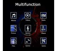 KALANKA-Lecteur MP3 avec carte Micro SD de 16 Go, lecteur de musique ultra fin avec haut-parleur int¿¿gr¿¿, visionneuse photo, lecture vid¿¿o, radio FM, enregistreur vocal, lecteur e-book, prise en ch