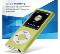 KALANKA-Lecteur MP3 Portable, Son sans Perte HiFi Lecteur de Musique Multim¿¿dia avec Emplacement pour Carte M¿¿moire, Prise en Charge Max 64 Go, Batterie 200 MAh, avec ¿¿couteurs, (Vert)