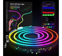 KALANKA-LED Smart Game Strip 2m - Music Sync Néon RGB Strip DIY Forme Effet Lumineux Flex Bande Lights Avec Contrôle App pour Chambre, Salle de Jeux, Salon Indoor Outdoor Waterproof Rope Lights Deko