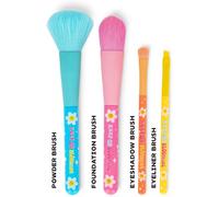 Kalanka-Legami ¿ Lot De 4 Pinceaux De Maquillage, Oh My Glow! Thème Daisy, Comprend Des Pinceaux Pour Poudre, Fond De Teint, Ombre À Paupières Et Eye-Liner, 100% Vegan, Format Voyage