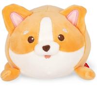 KALANKA-Legami - Peluche Super Soft, thème Corgi, Format Mini, avec Carte d'Identité Personnalisable, Tient Debout, 14x15x12 cm, Orange