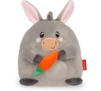 KALANKA-Legami - Peluche Super Soft, thème Donkey, Format Mini, avec Carte d'Identité Personnalisable, Tient Debout, 14x15x12 cm, Gris