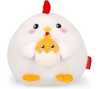 KALANKA-Legami - Peluche Super Soft, thème Hen, Format Mini, avec Carte d'Identité Personnalisable, Tient Debout, 14x15x12 cm, White