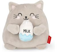 KALANKA-Legami - Peluche Super Soft, thème Kitty, Format Mini, avec Carte d'Identité Personnalisable, Tient Debout, 14x15x12 cm, Gris