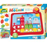 KALANKA-Lena 35633 - Ma première mosaïque Transport, mosaïque à emboîter avec 36 fiches, tesselles de Ø 32 mm, Jeu de mosaïque avec 7 modèles à emboîter, Jeu d'emboîtement pour Enfants à partir de 2