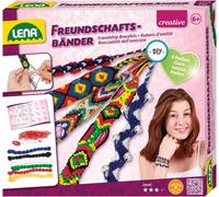 KALANKA-Lena 42686 Kit de Bricolage Bracelets d'amitié avec du Fil en 6 Couleurs et de Nombreuses Perles à Enfiler, Ensemble de nouage pour Enfants à partir de 6 Ans, avec Instructions