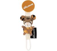 Kalanka-Les Déglingos Attache Tétine (Speculos Le Tigre) - Jouet Bébé - Accroche Sucette - Ultra Doux - Peluche - Ludique - Garçon - Convient Dès La Naissance - Rose 36630