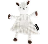 KALANKA-LES DEGLINGOS - DOUDOU Baby Muchachos le lama - Velours côtelé ultra doux - Idée cadeau - Dès la naissance - 28 cm - Blanc